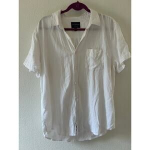 Lucky Brand Men's Linen Blend Camp Collar Shirt